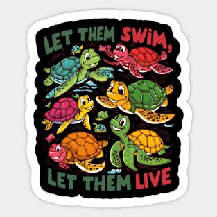 Kids Save Turtles Save Our Ocean Sticker